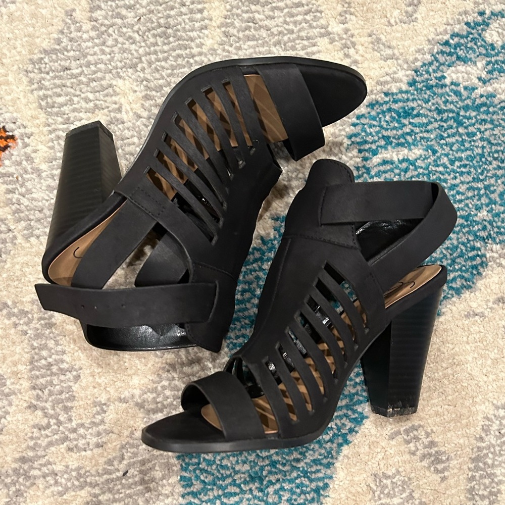 Black Strappy Heels